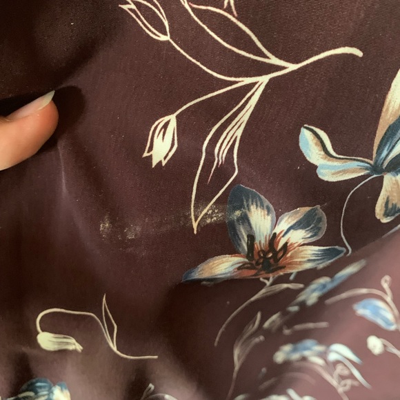 Vintage brown and blue floral dress - Picture 3 of 6